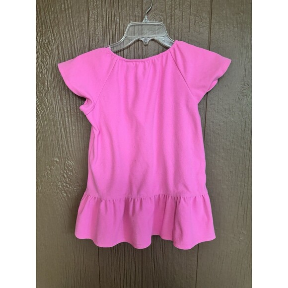 Lilly Pulitzer Girl's Illiana Swim Cover Up Size M (6-7) Flutter Sleeve Hot Pink - Picture 5 of 5
